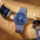 Seiko Presage Style60's Automatic Blue Dial Silver Steel Strap Watch for Men - SRPG05J1